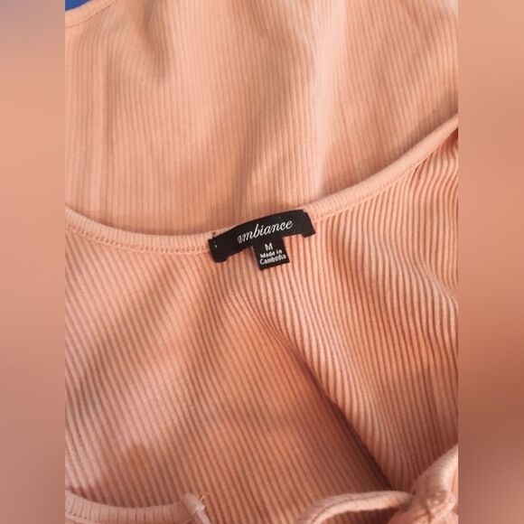 Ambiance pink lace up bodysuit - Picture 2 of 5